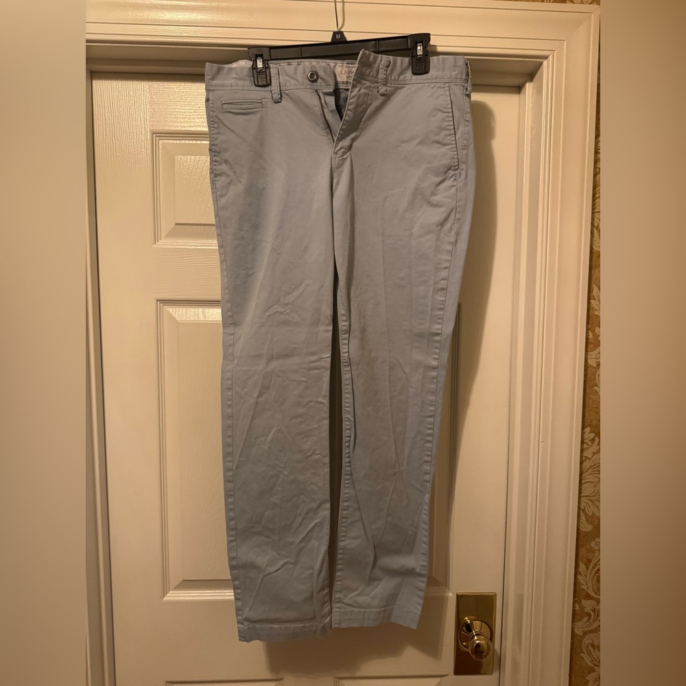 Express Men's Light Ice Blue Chinos - Skinny fit